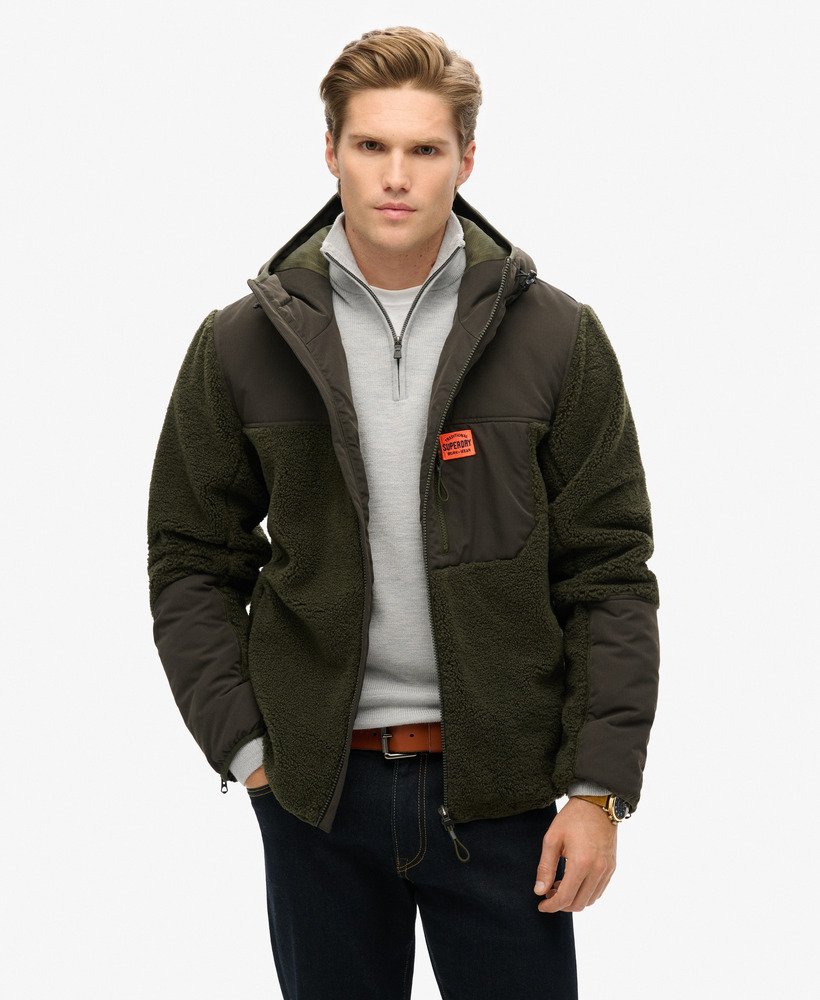 expedition borg hybrid met capuchon in olijfgroen overgebleven goederen
