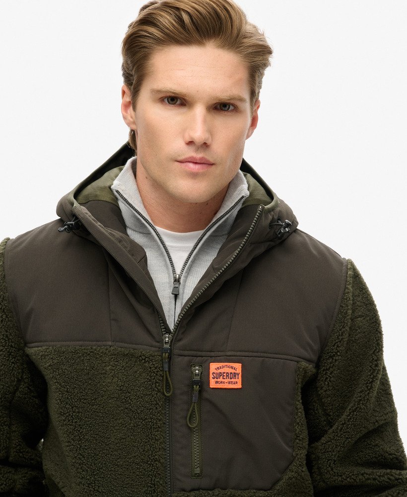 expedition borg hybrid met capuchon in olijfgroen overgebleven goederen