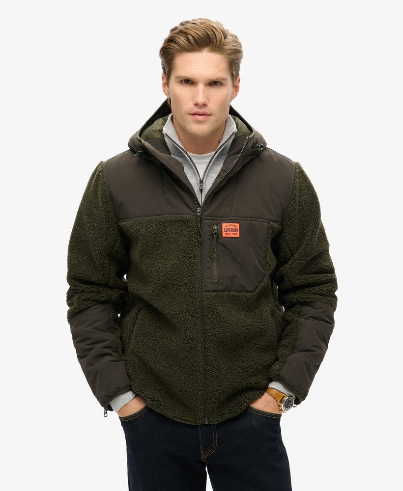 expedition borg hybrid met capuchon in olijfgroen overgebleven goederen