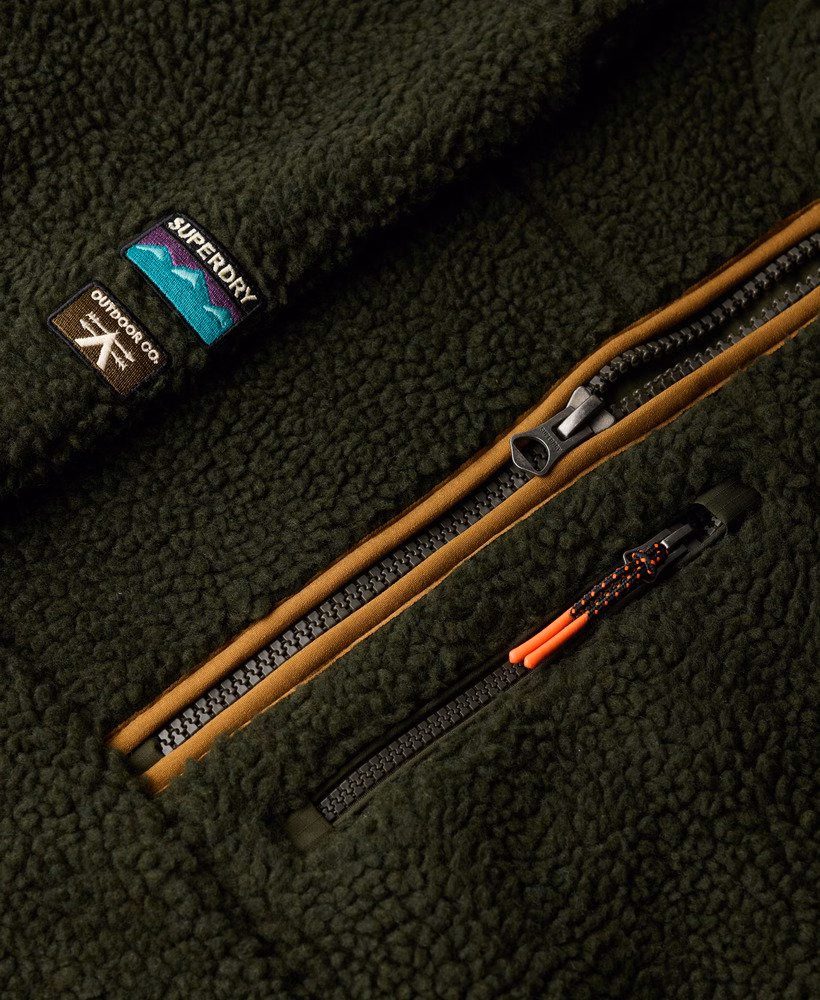 Outdoor Sherpa fleece met halve rits