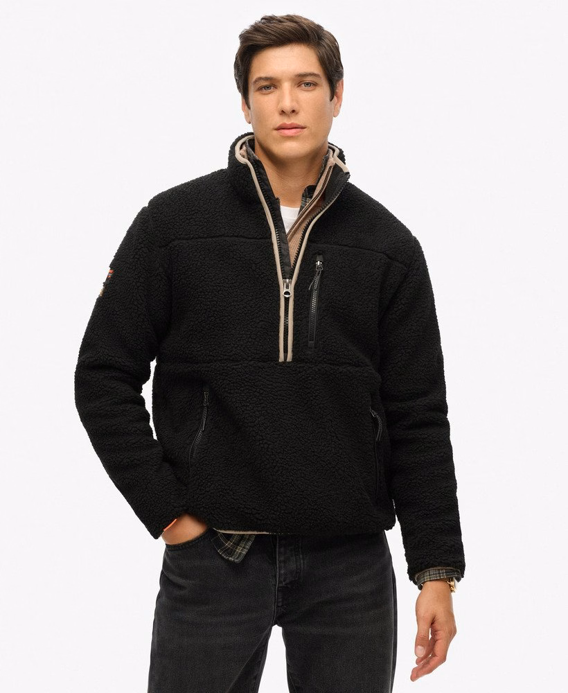 Outdoor Sherpa fleece met halve rits