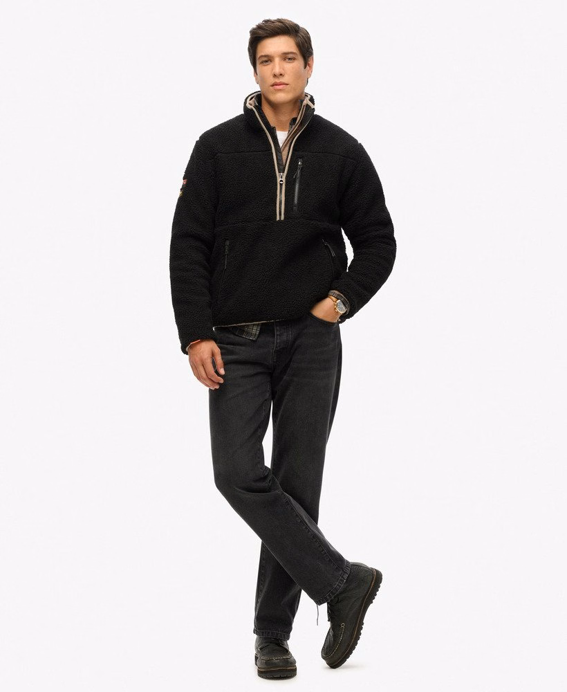Outdoor Sherpa fleece met halve rits