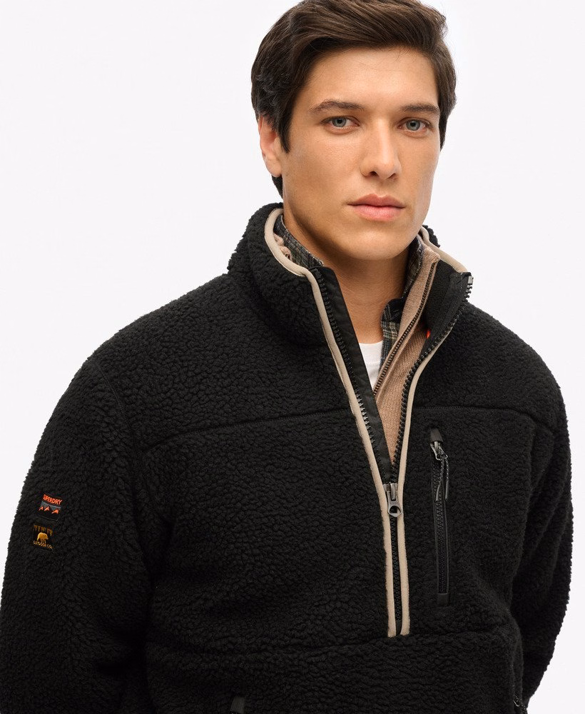 Outdoor Sherpa fleece met halve rits