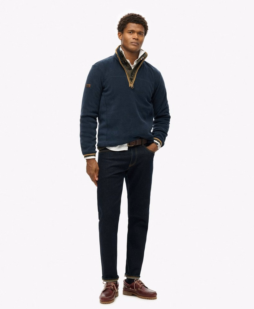 Landgoed fleece met halve rits