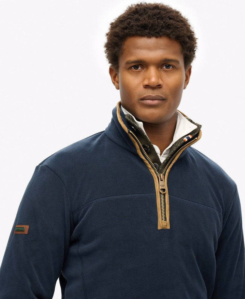 Landgoed fleece met halve rits