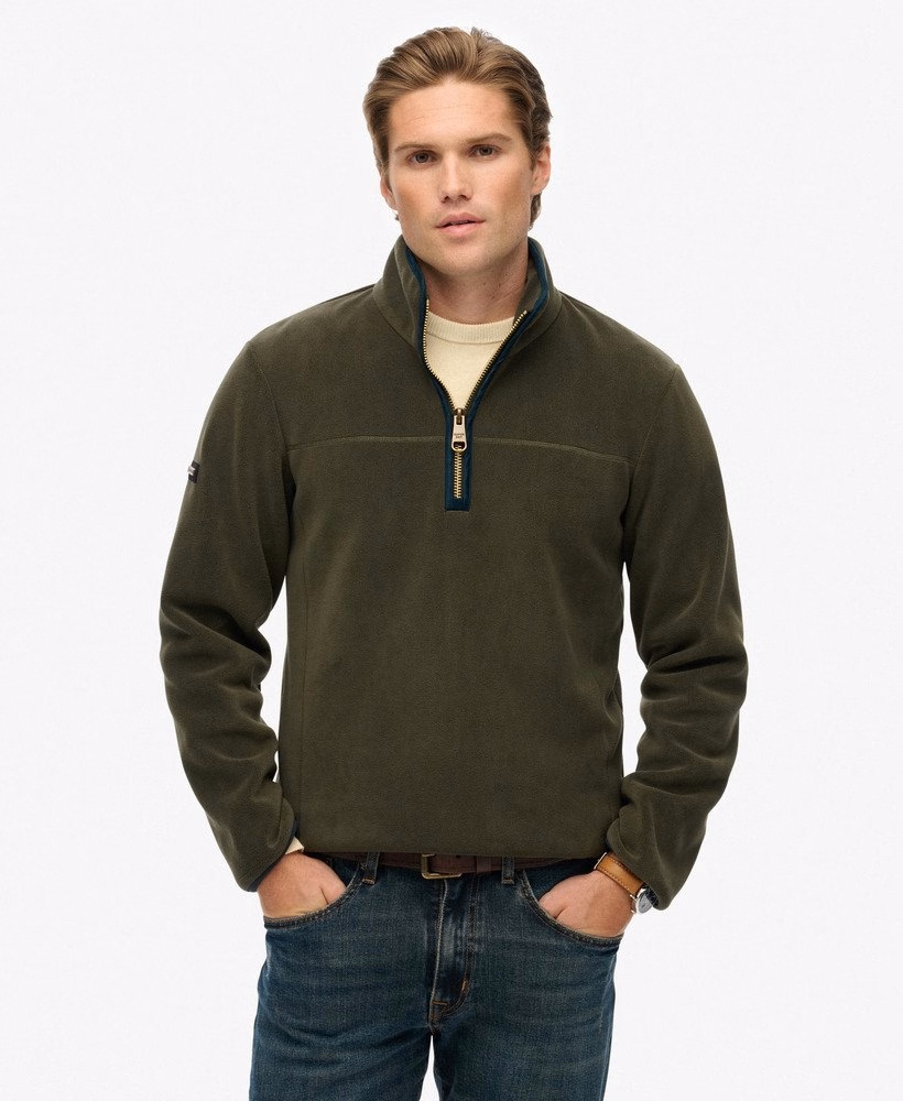 Landgoed fleece met halve rits