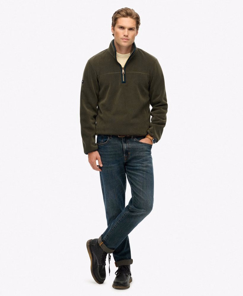 Landgoed fleece met halve rits