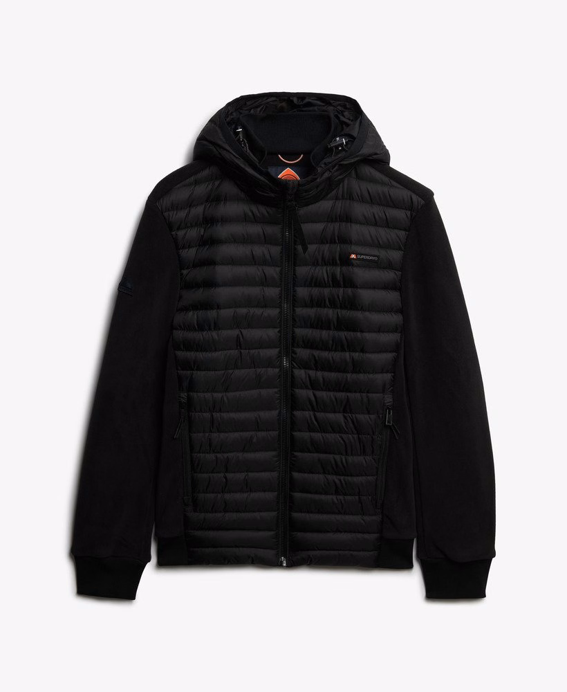 Hybride fleecejas met capuchon