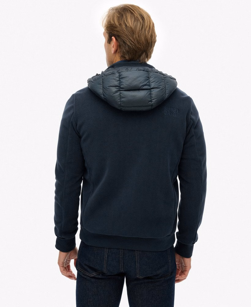 Hybride fleecejas met capuchon