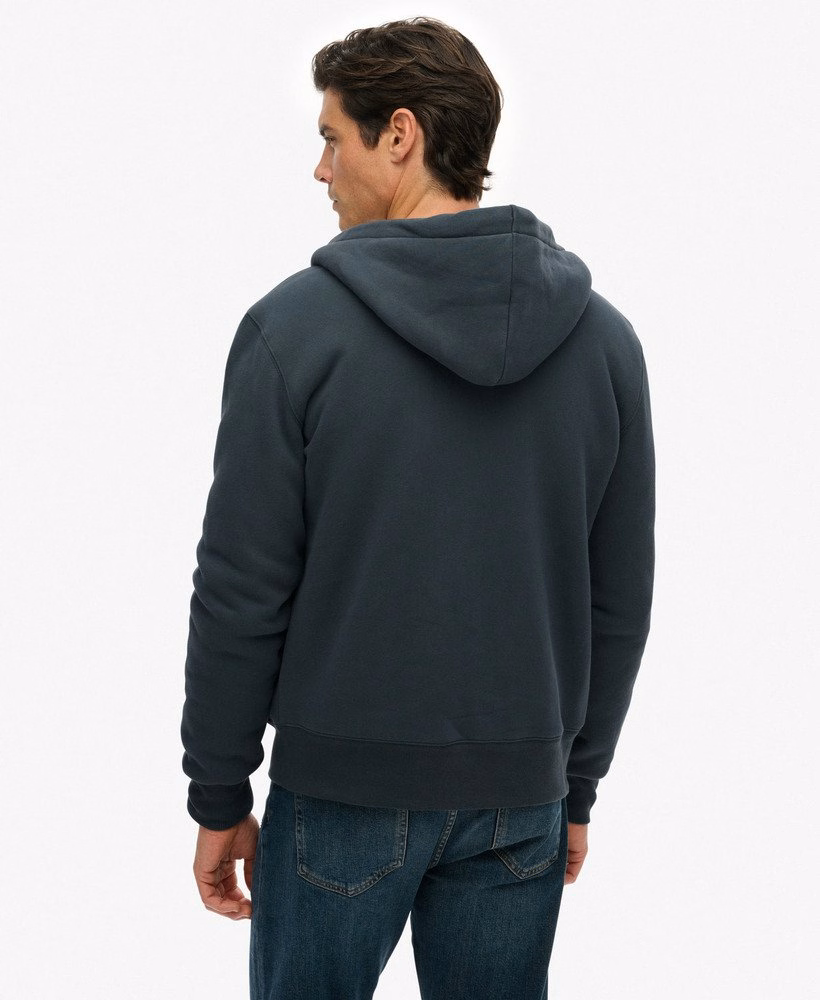 Borg gevoerde hoodie met rits