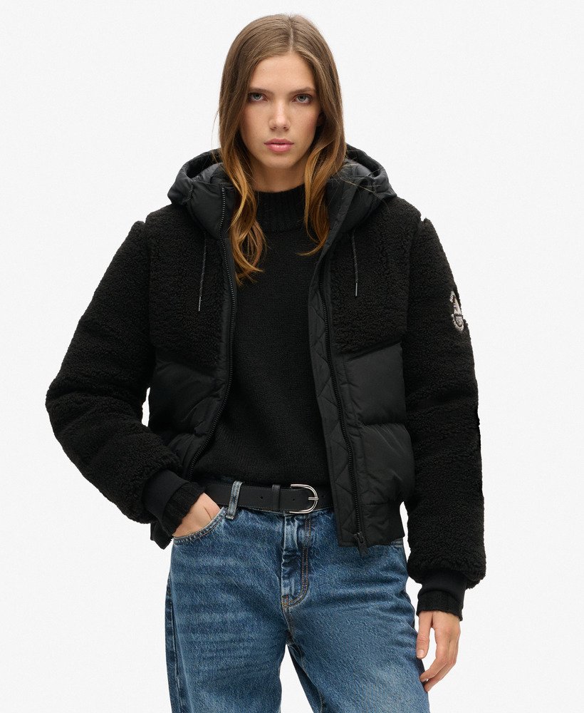 everest bomber hybrid jacket in zwartzwart