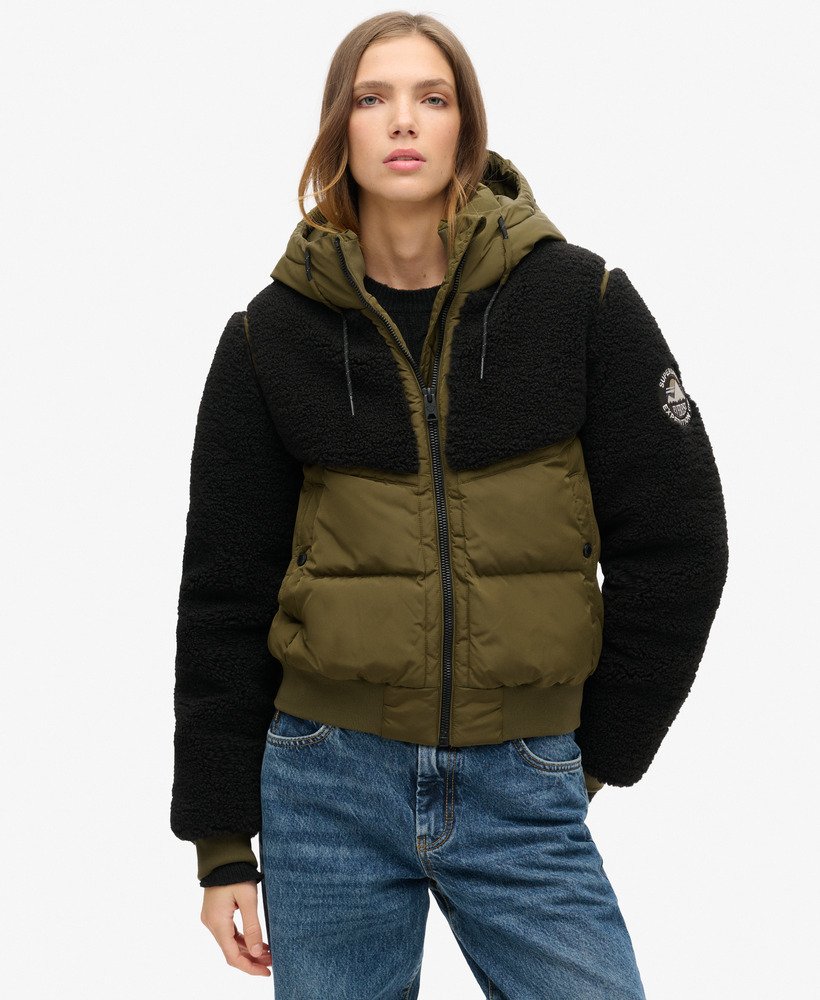 everest bomber hybrid jacket in grijs gemêleerdjaffa