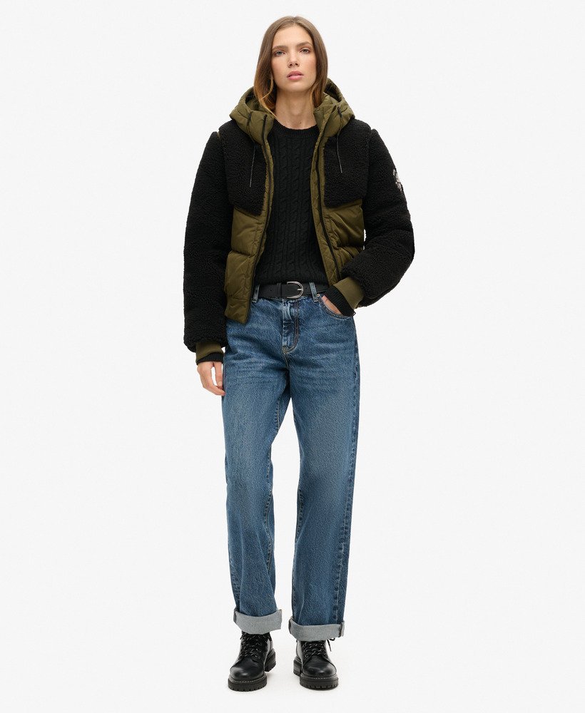 everest bomber hybrid jacket in grijs gemêleerdjaffa