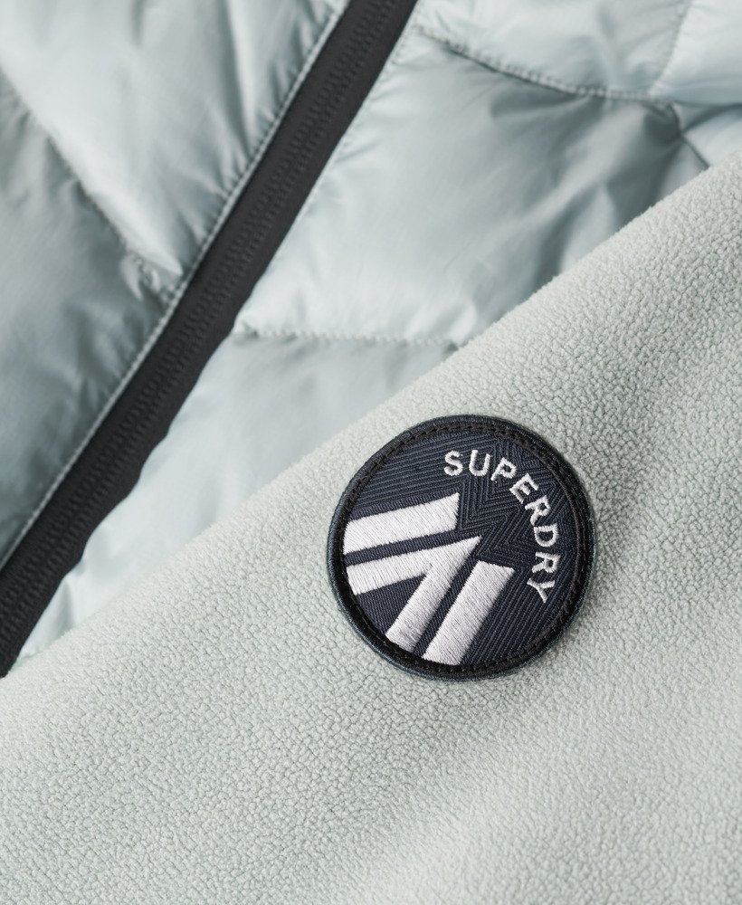 fleece stormjack met capuchon in puritan grey