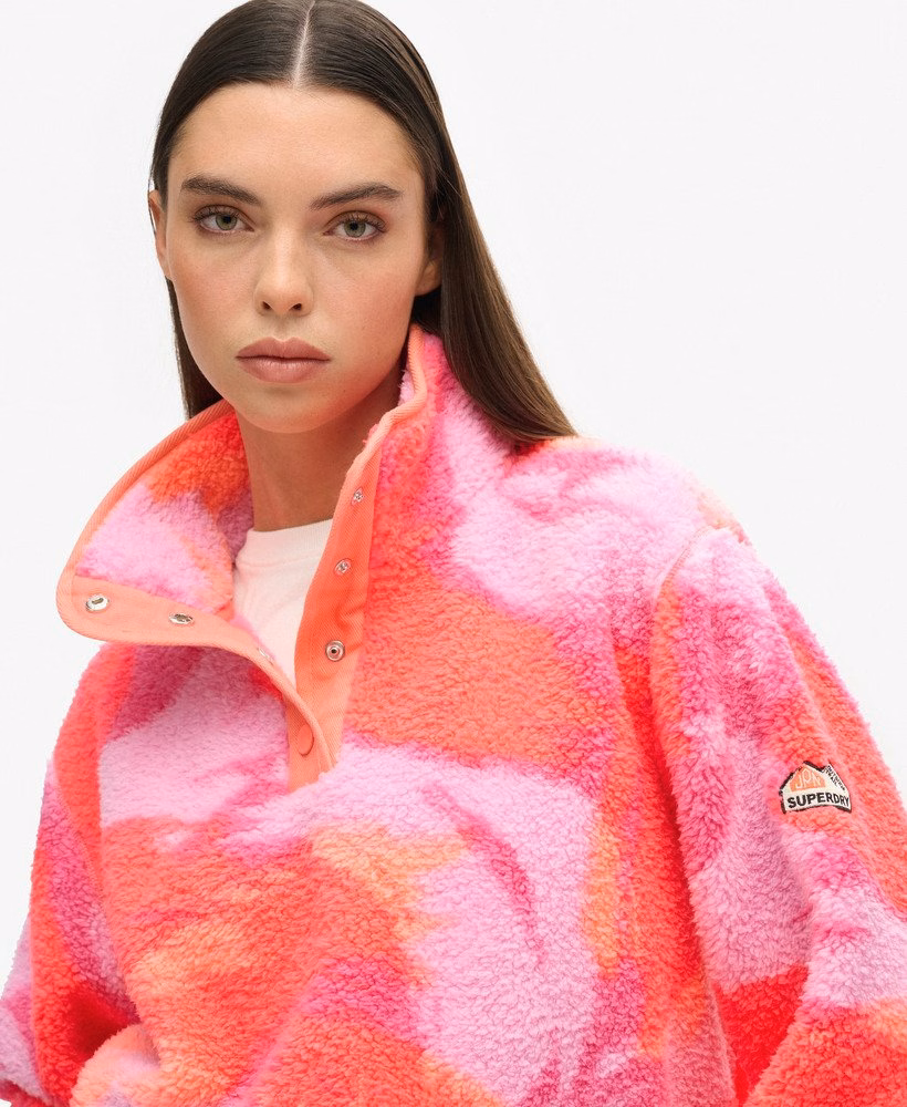 Superzachte teddyfleece met print