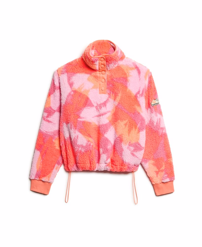 Superzachte teddyfleece met print