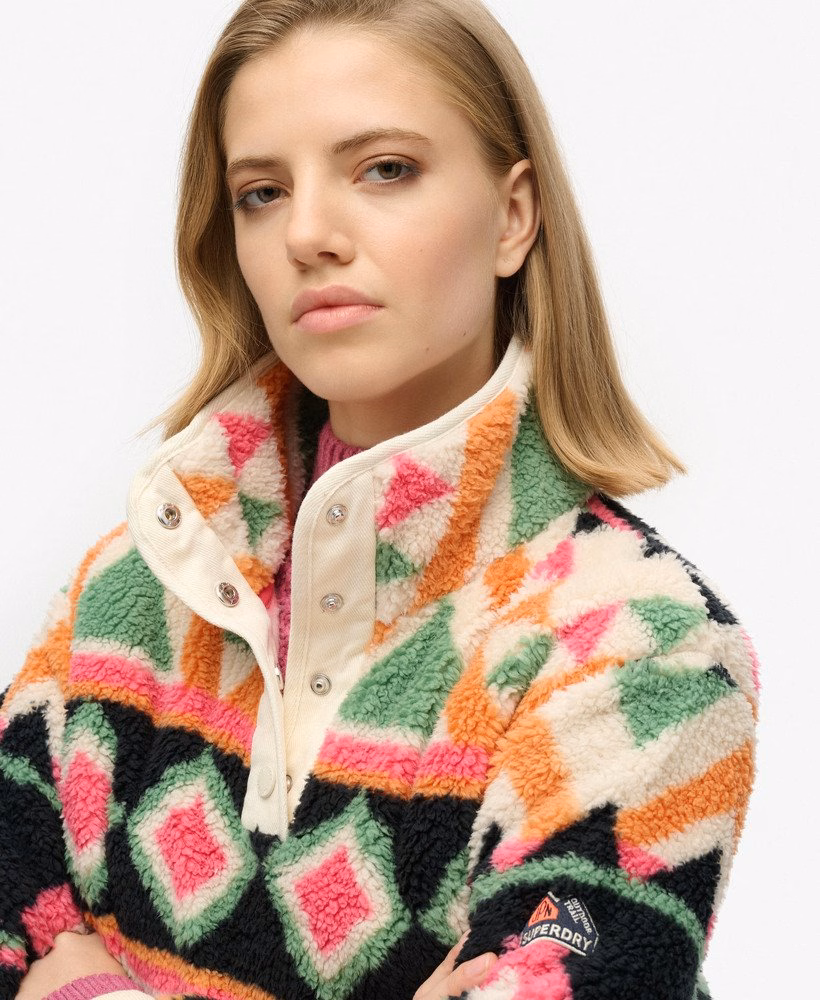 Superzachte teddyfleece met print