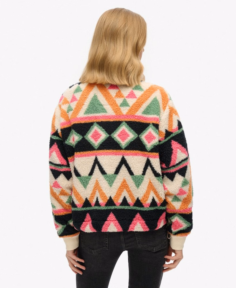 Superzachte teddyfleece met print
