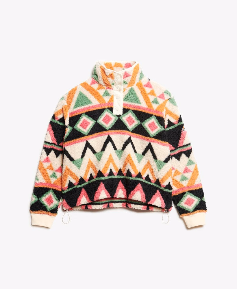 Superzachte teddyfleece met print