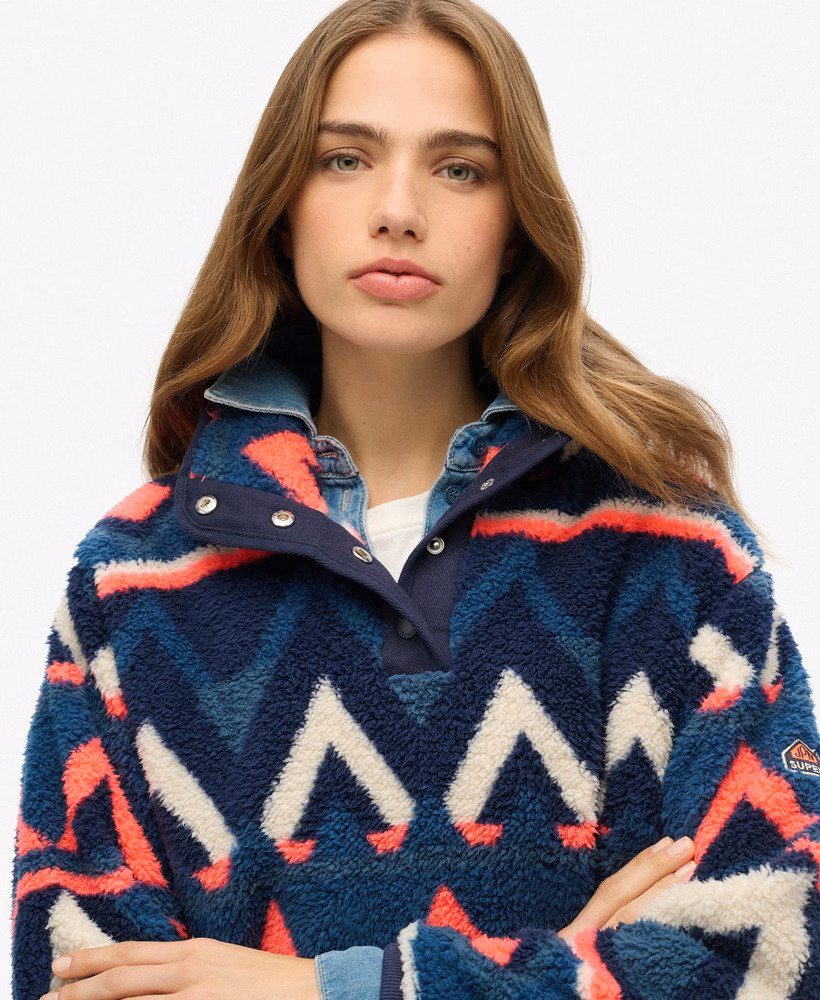 Superzachte teddyfleece met print