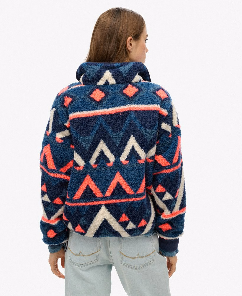 Superzachte teddyfleece met print