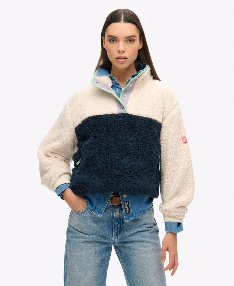 Superzachte teddyfleece met een mix van verschillende materialen