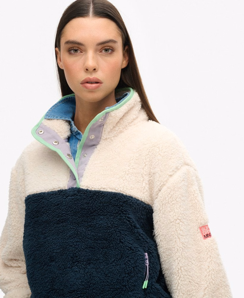 Superzachte teddyfleece met een mix van verschillende materialen