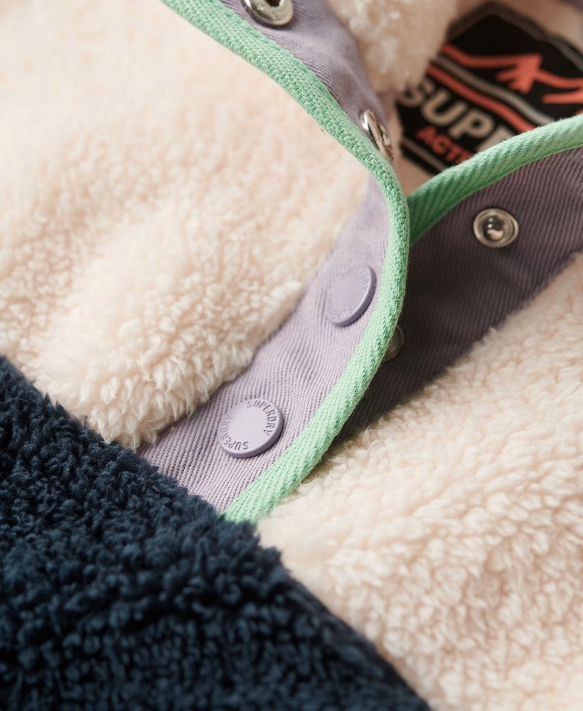 Superzachte teddyfleece met een mix van verschillende materialen