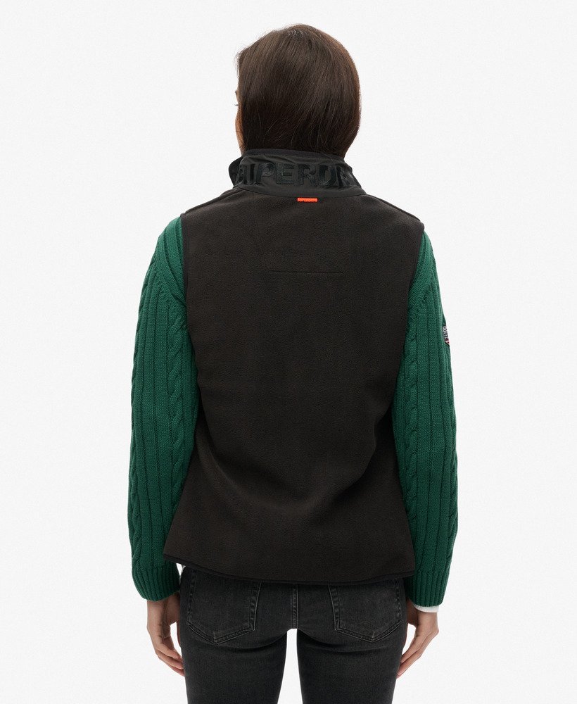 active fleece gilet in zwart