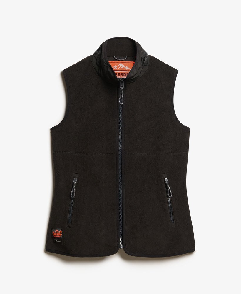 active fleece gilet in zwart