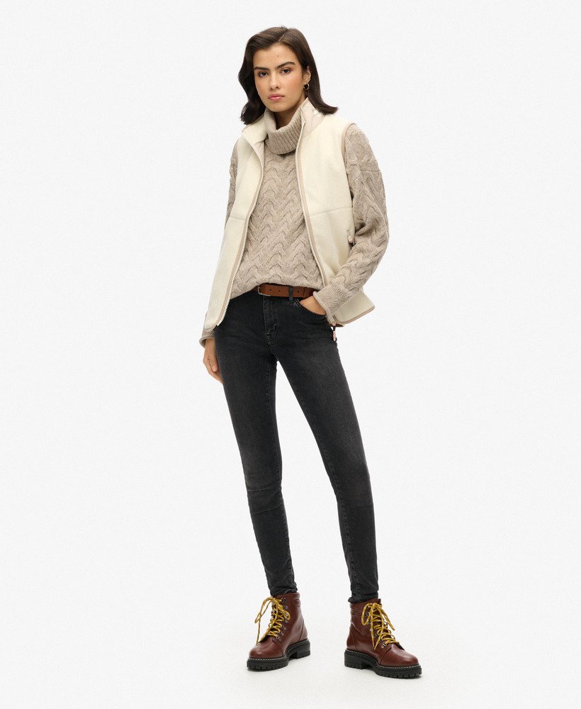active fleece gilet in rijstwit