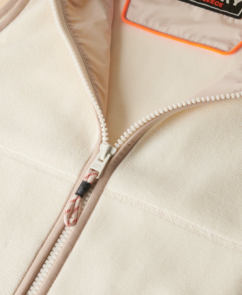 active fleece gilet in rijstwit