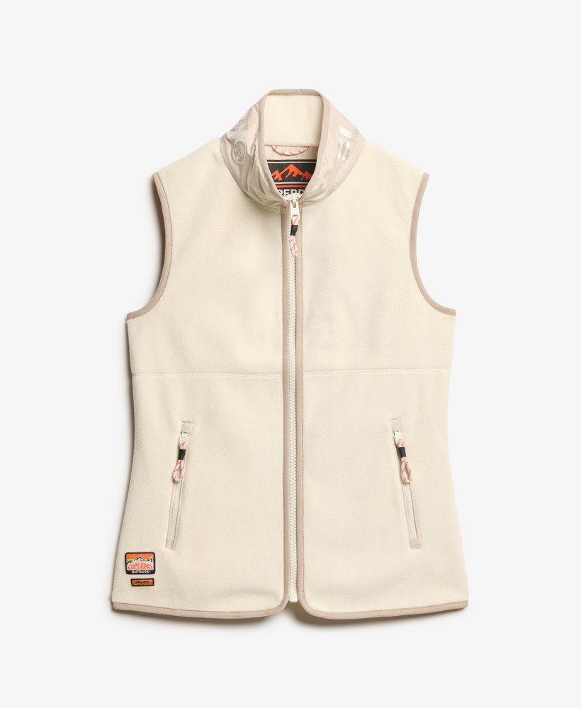 active fleece gilet in rijstwit