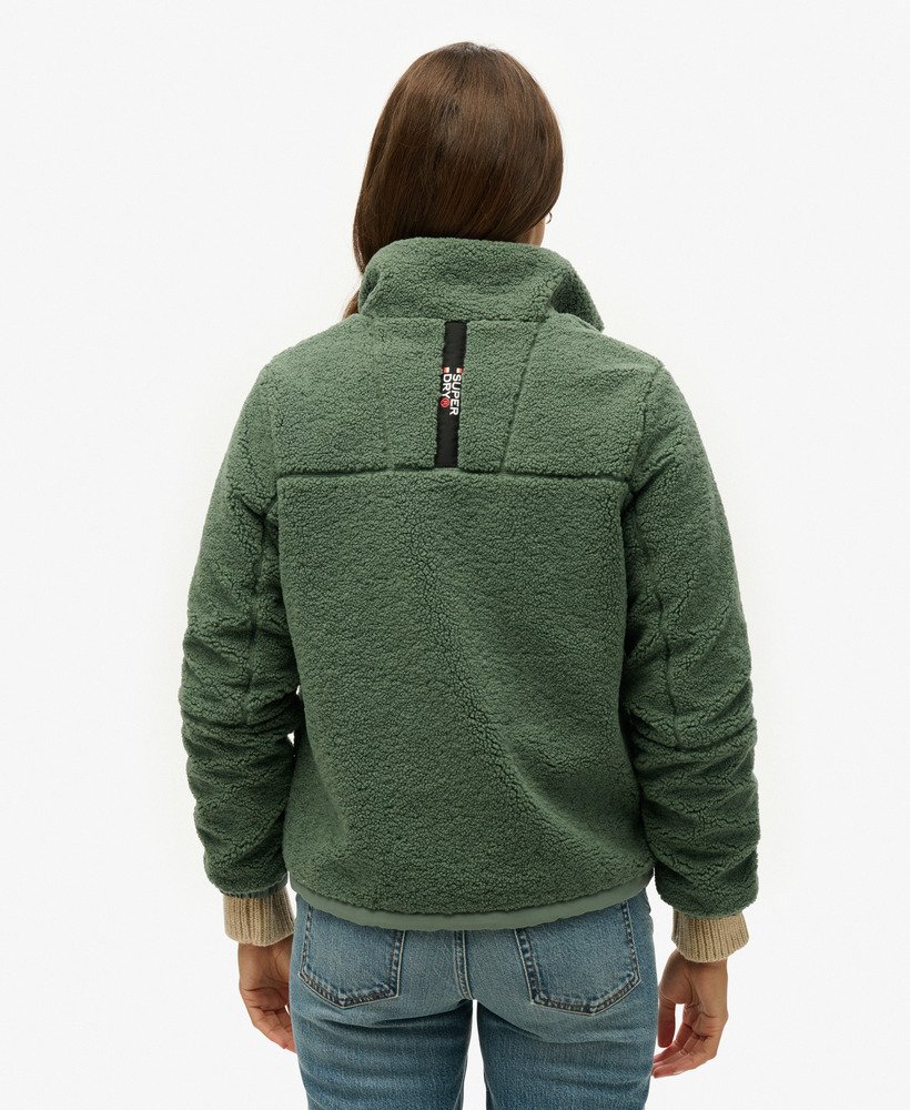borg-jas zonder capuchon in laurel khaki