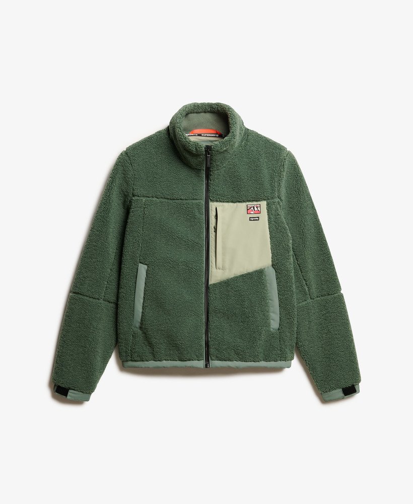 borg-jas zonder capuchon in laurel khaki