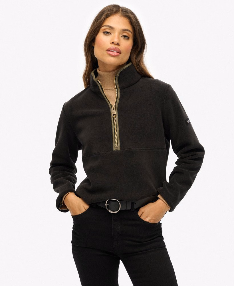Landgoed fleece met halve rits