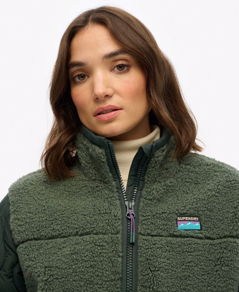 Sherpa fleece hybride jas