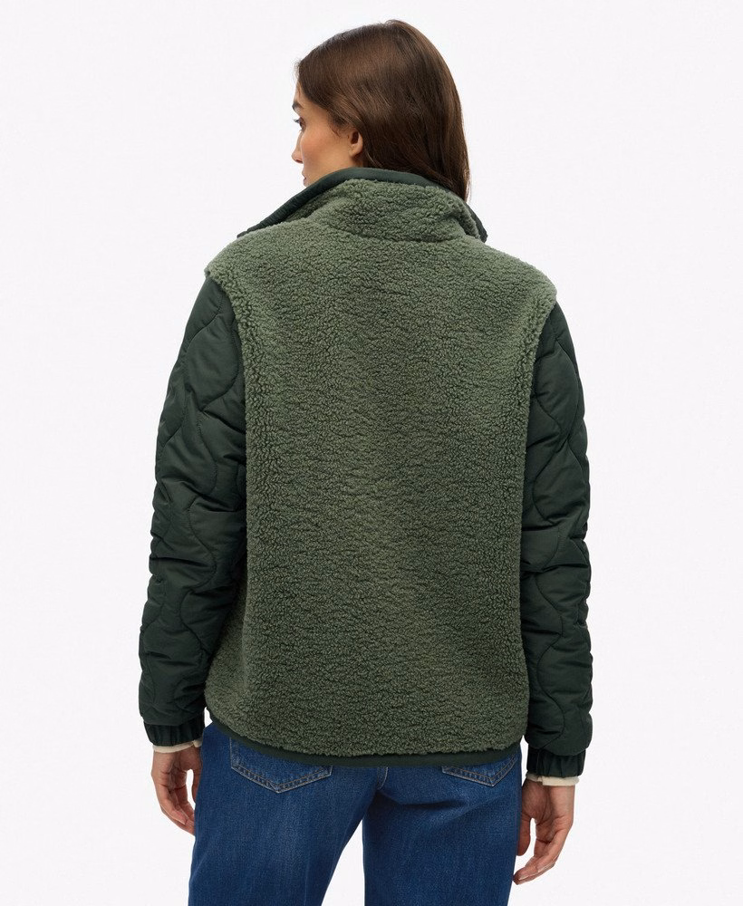 Sherpa fleece hybride jas