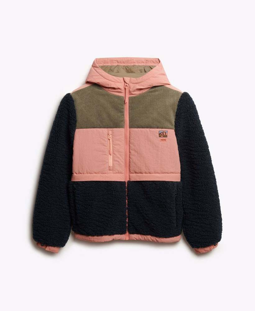 Fleece Sherpa-jas met capuchon