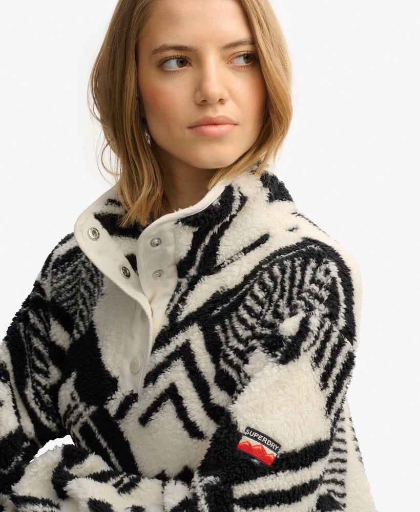 Superzachte teddyfleece met print