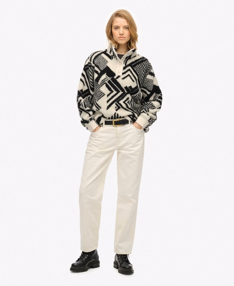 Superzachte teddyfleece met print