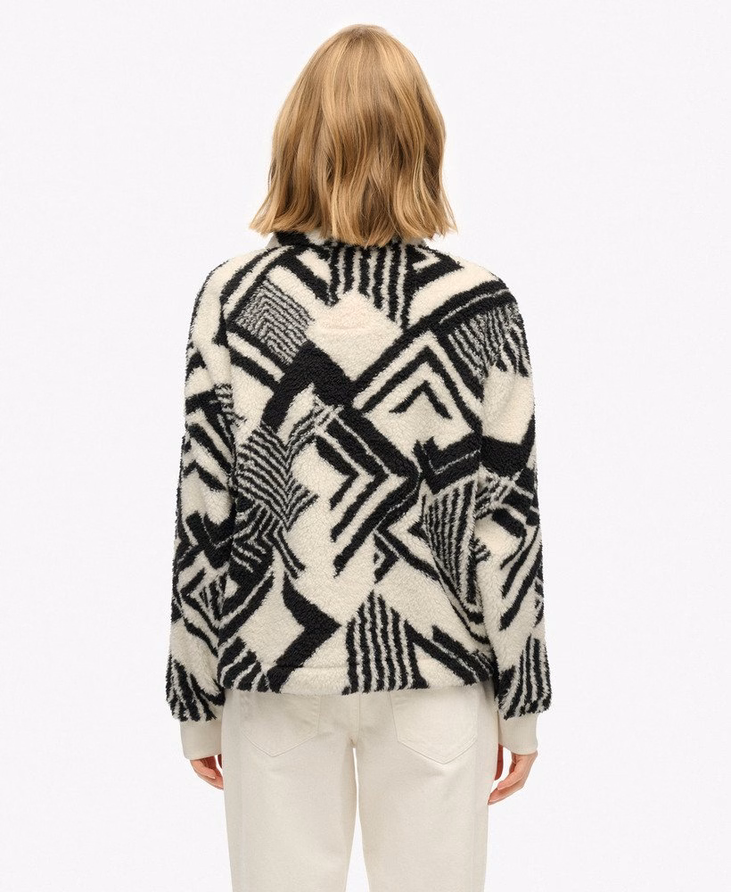 Superzachte teddyfleece met print