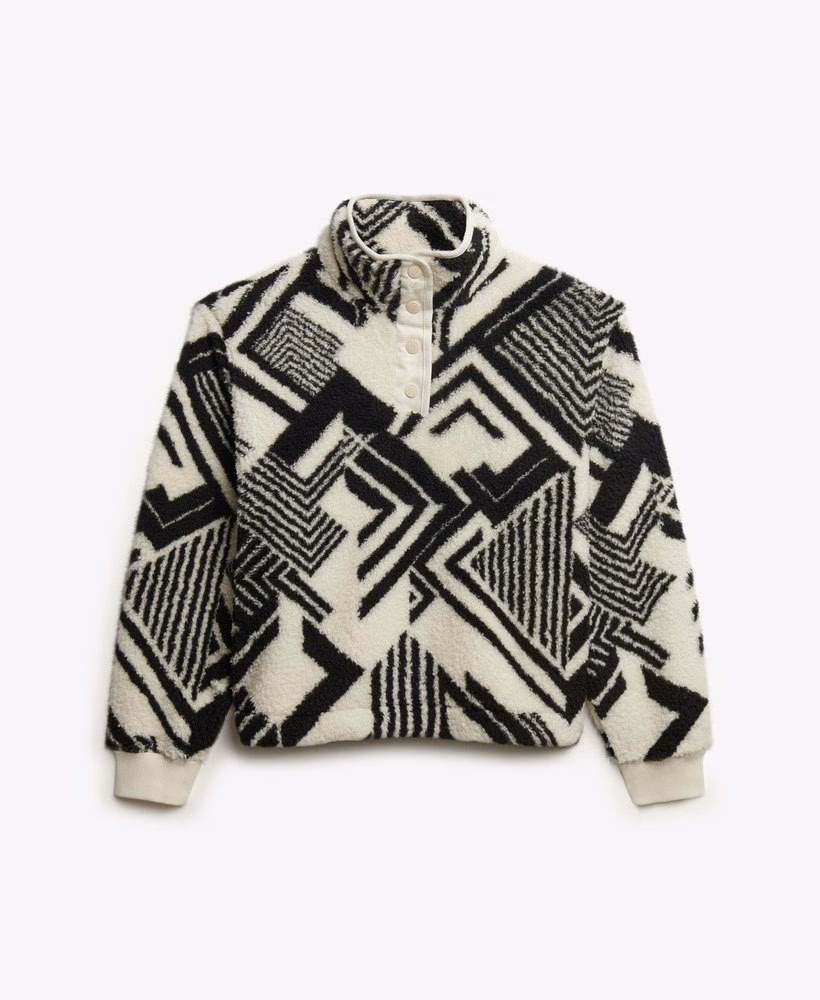 Superzachte teddyfleece met print