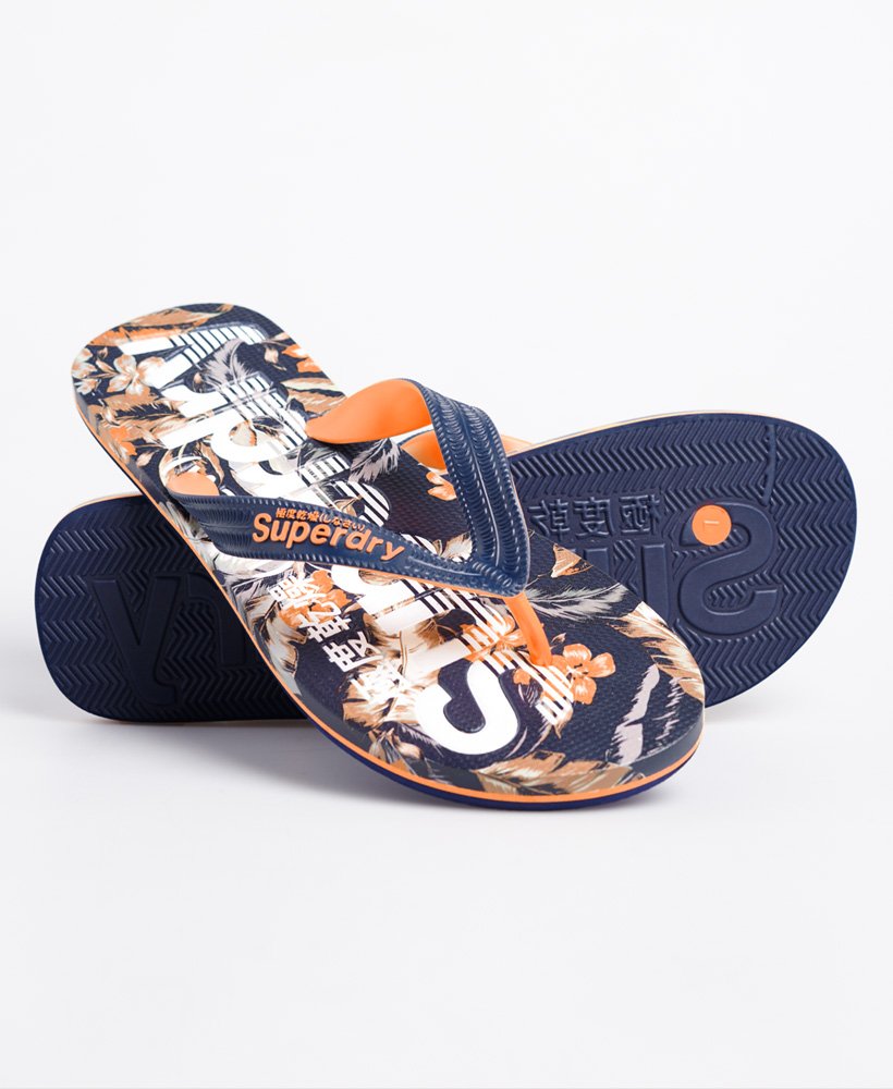 bedrukte teenslippers van indo leaf