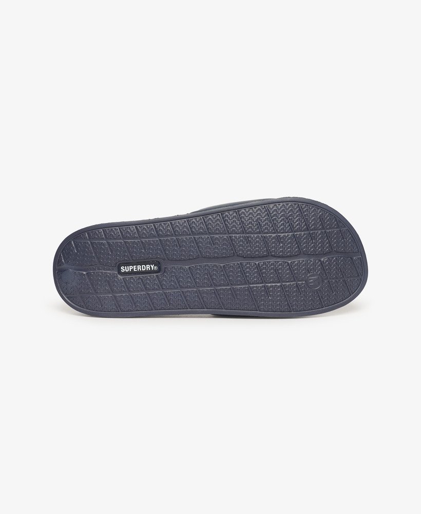 core pool sliders in diepblauw