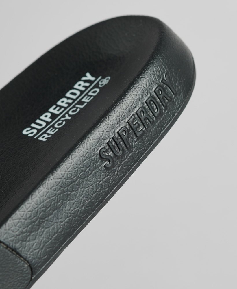code logo zwembadslippers in zwartzwart