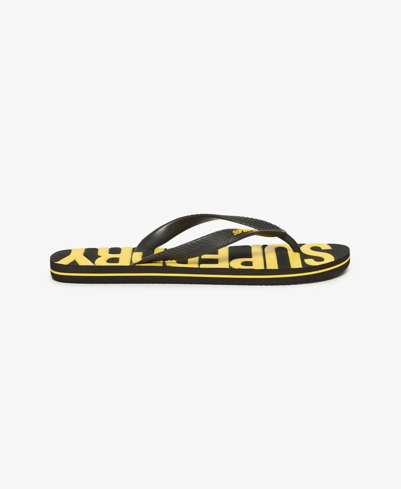 vintage teenslippers in zwart