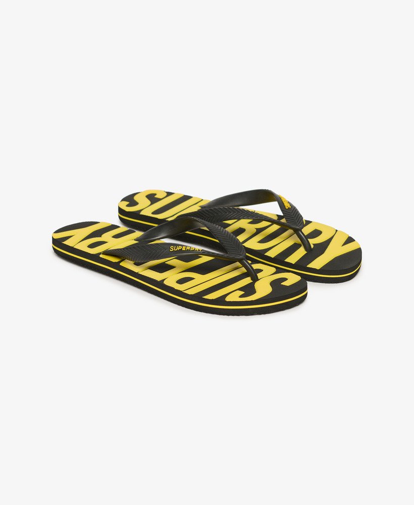 vintage teenslippers in zwart