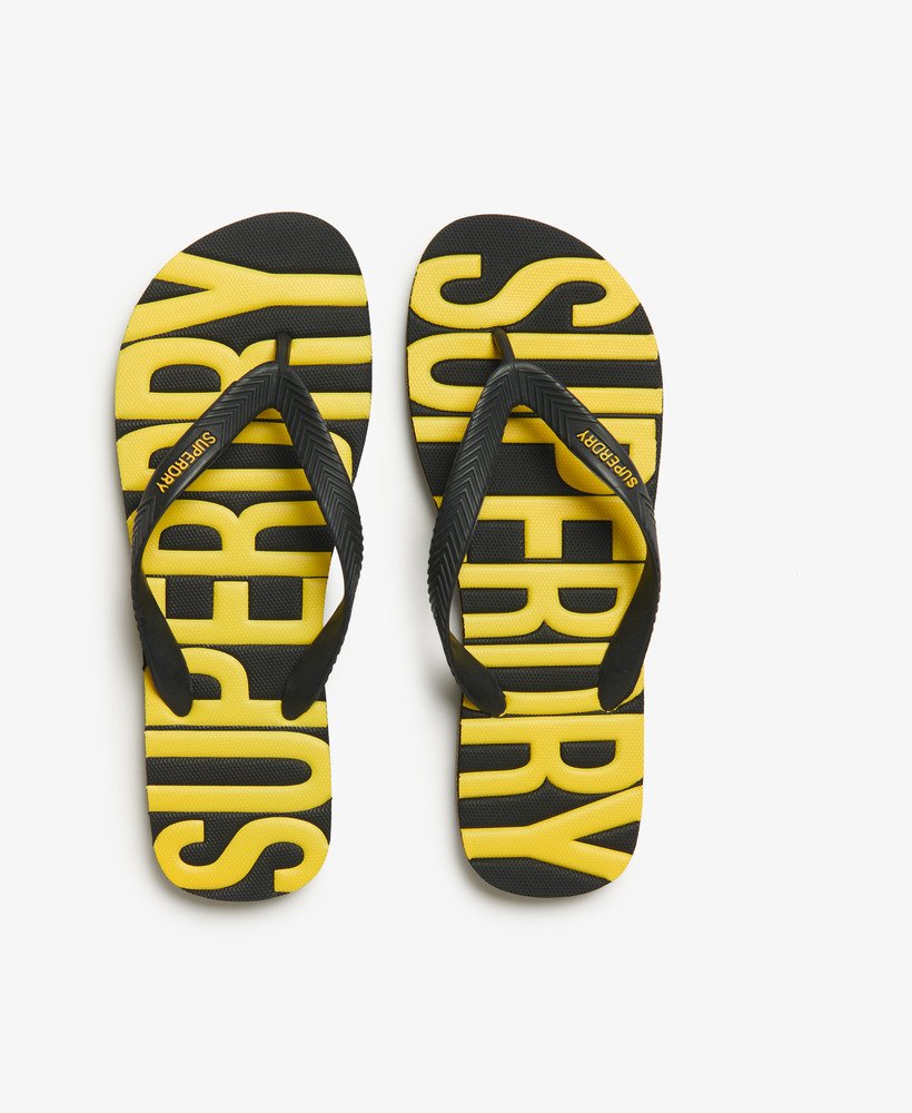 vintage teenslippers in zwart