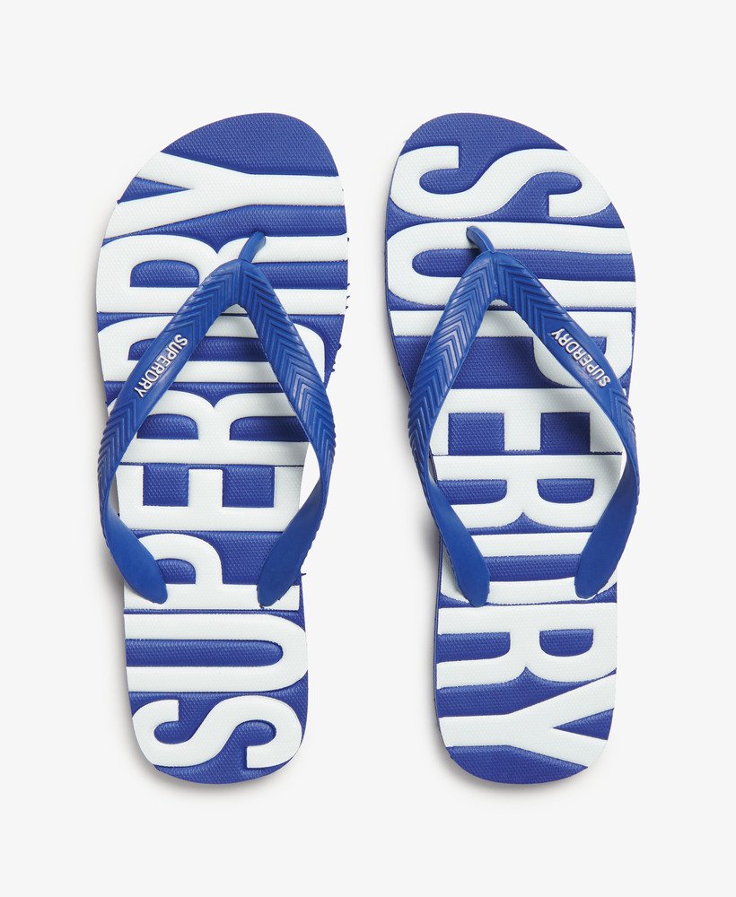 vintage teenslippers in koningsblauw